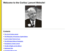 Tablet Screenshot of corliss-lamont.org